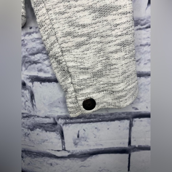 CAbi Neo Moto Heathered Gray Zip Up Sweater Blazer Jacket Size Small - Picture 10 of 13